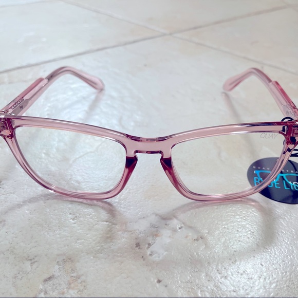 QUAY | HARDWIRE | Blue light blocking glasses | NWT ORIGINAL PACKAGING | Pink - Picture 3 of 12